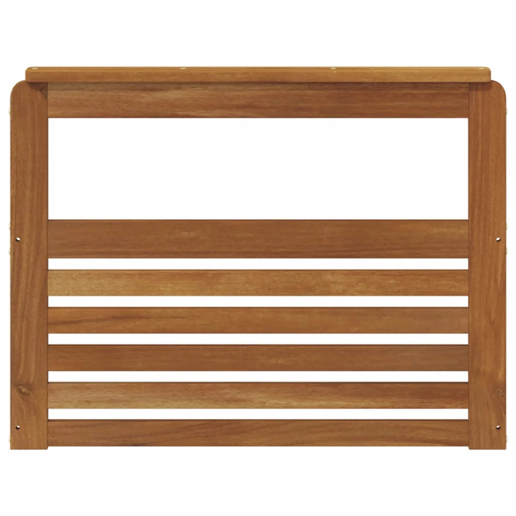 Bracciolo 2 pz Naturale 79 x 6 x 61 cm Legno di Acacia Massello 900586