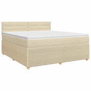 Letto box spring con materasso Crema 140 x 200 cm Tessuto 3451480