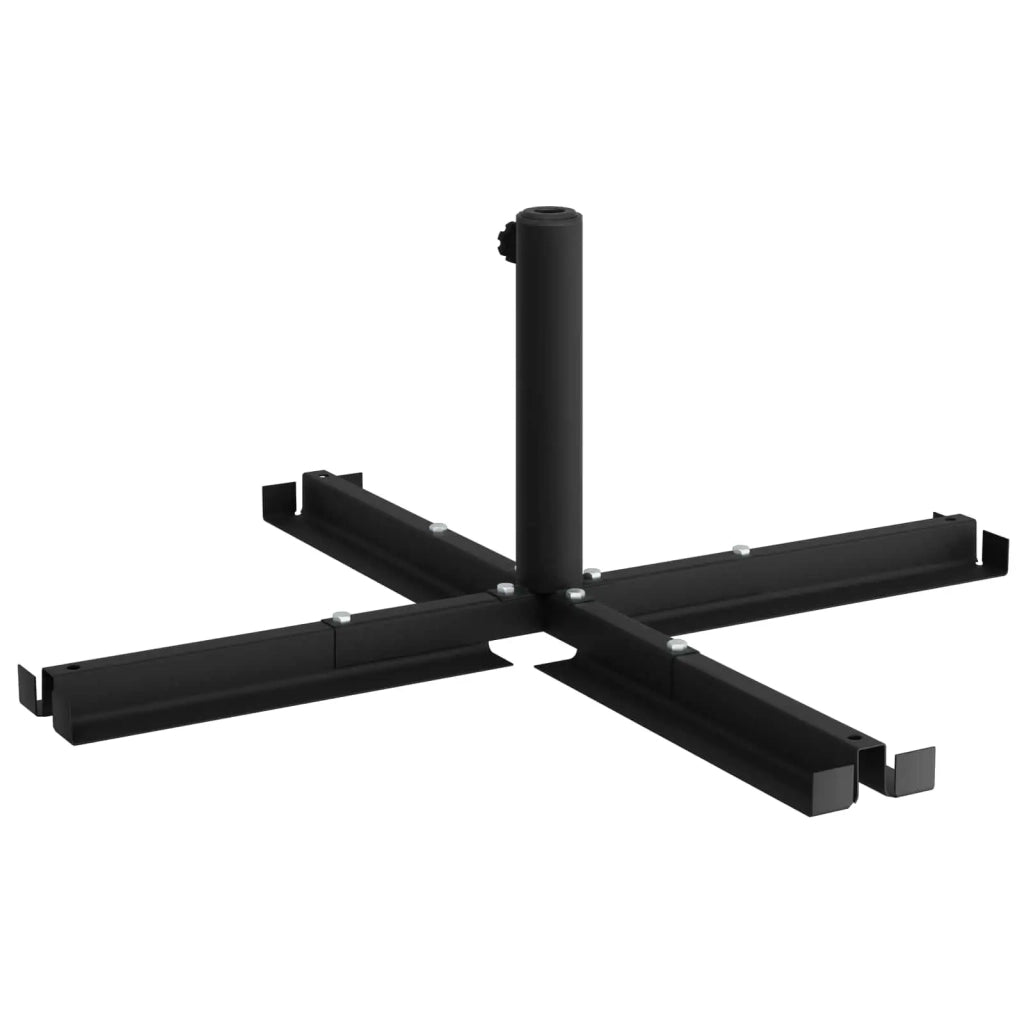 Base per ombrellone-Supporto per ombrellone 2.91 kg Nero Acciaio verniciato a polvere