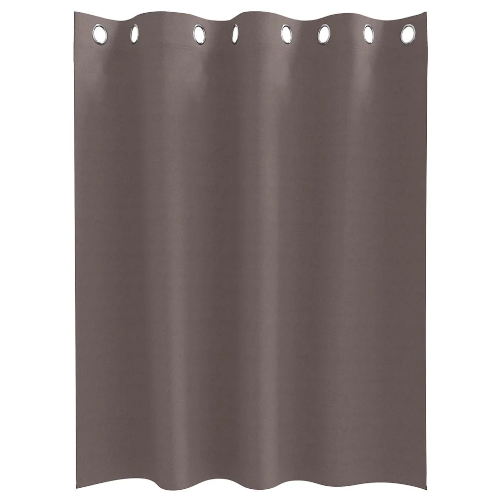 Tende Blackout con Anelli 2 pcs Marrone Scuro 140 x 140 cm 4107333