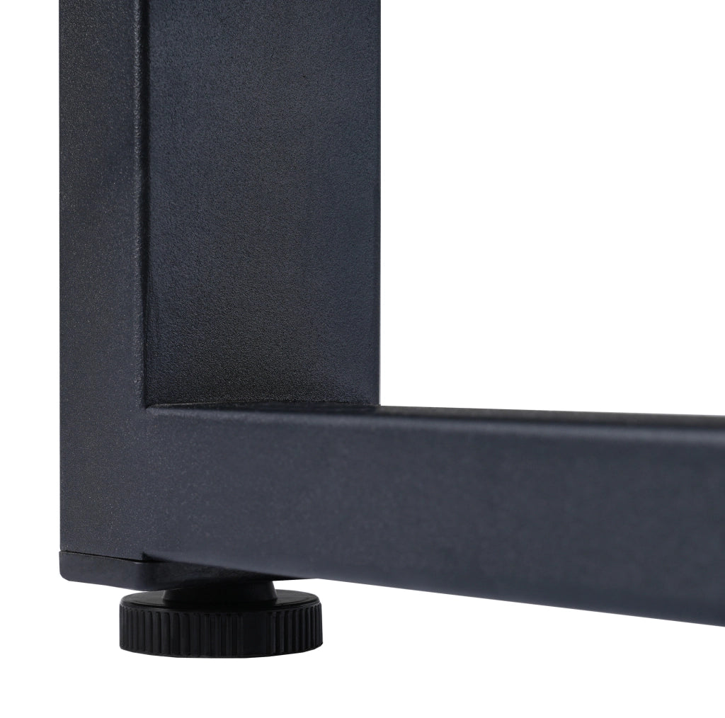 Tavolo rettangolare stile industriale nero e grigio con struttura in metallo