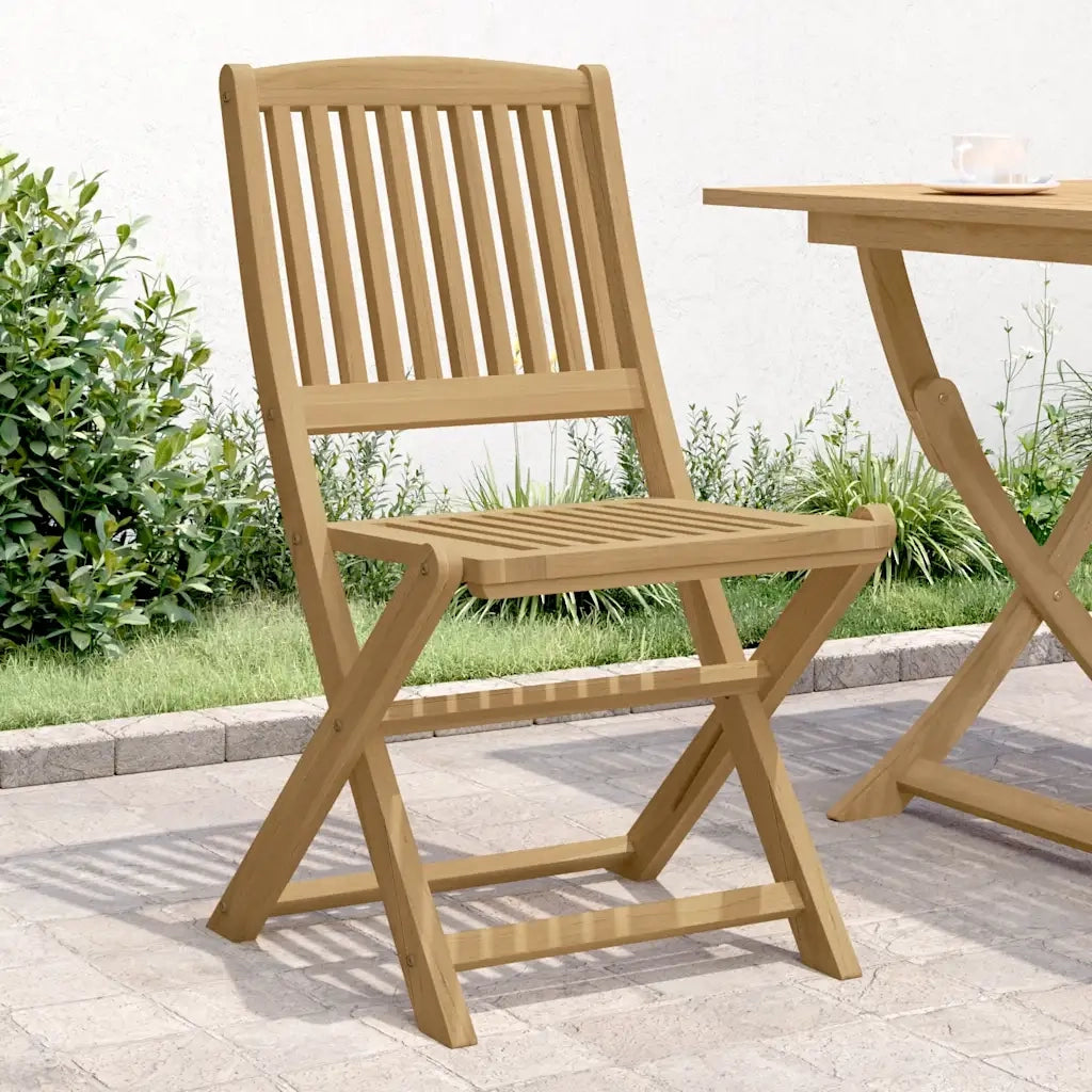 Sedie Giardino Pieghevoli 2 pz | Sedie da Esterno 44x50x88 cm Massello Acacia