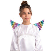 Trade Shop - Ali Di Angelo In Tessuto Multicolore H Cm. 18x44 Articolo Per Feste Carnevale -