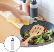 Bottiglia trasparente da condimento per barbecue con coperchio a vite - contenitore da 350 ml con cucchiaio