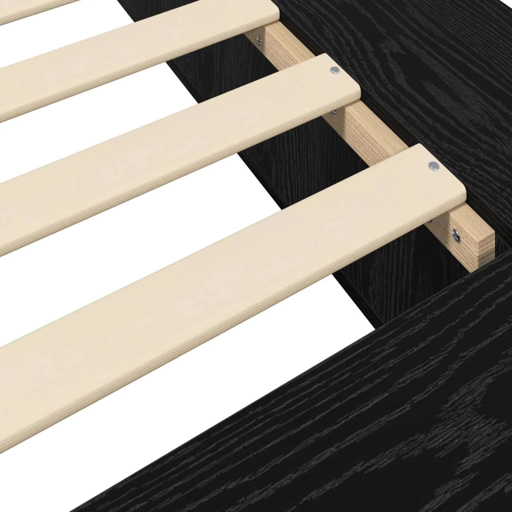 Telaio del letto con storage Rovere Nero 80 x 200 cm 3429555