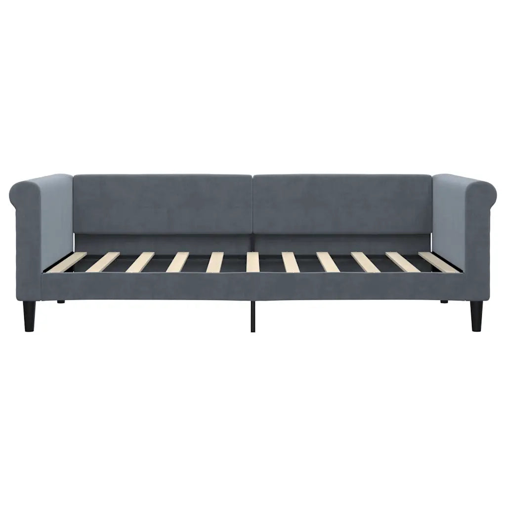 Divano Letto con Letto Estraibile-Sofa Letto-Daybed Grigio Scuro 90x190cm Velluto 783257