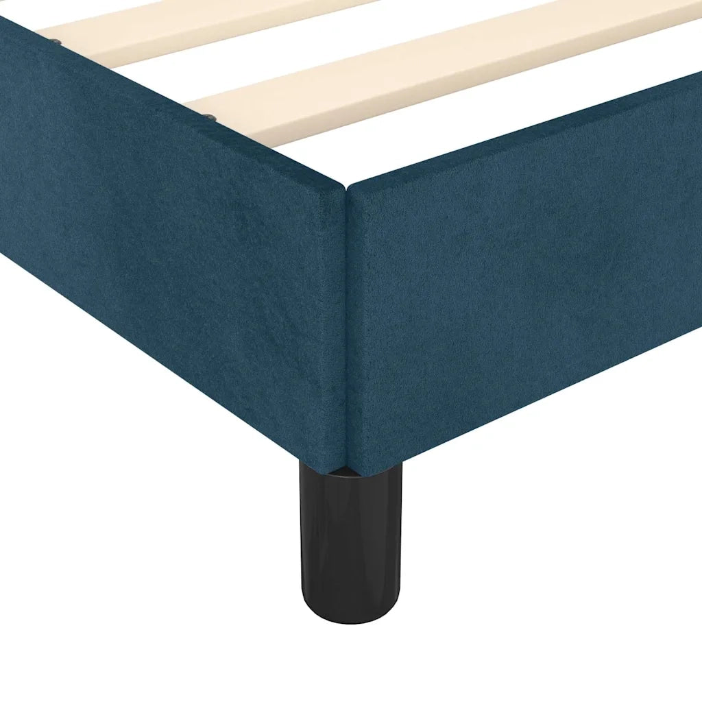 Giroletto senza Materasso-Struttura Letto Blu Scuro 90x190 cm in Velluto 902156