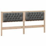 Testiera | Testata marrone e grigio scuro 180 cm Legno di pino massello