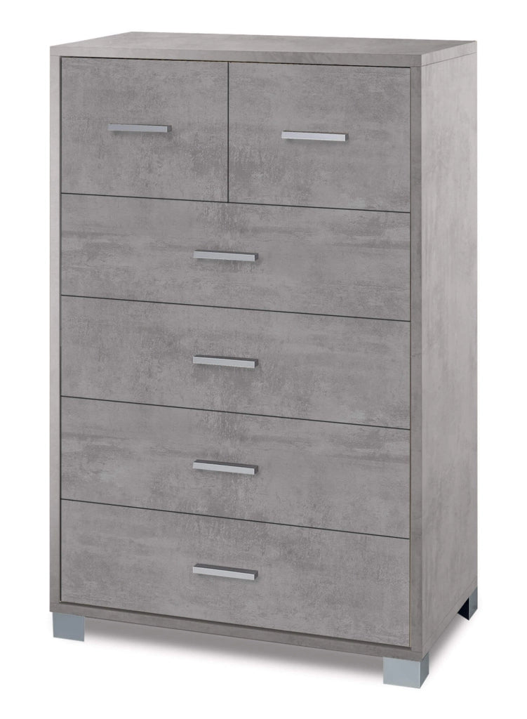 Mobile 4+2 Cassetti 70x112x41 cm Cemento