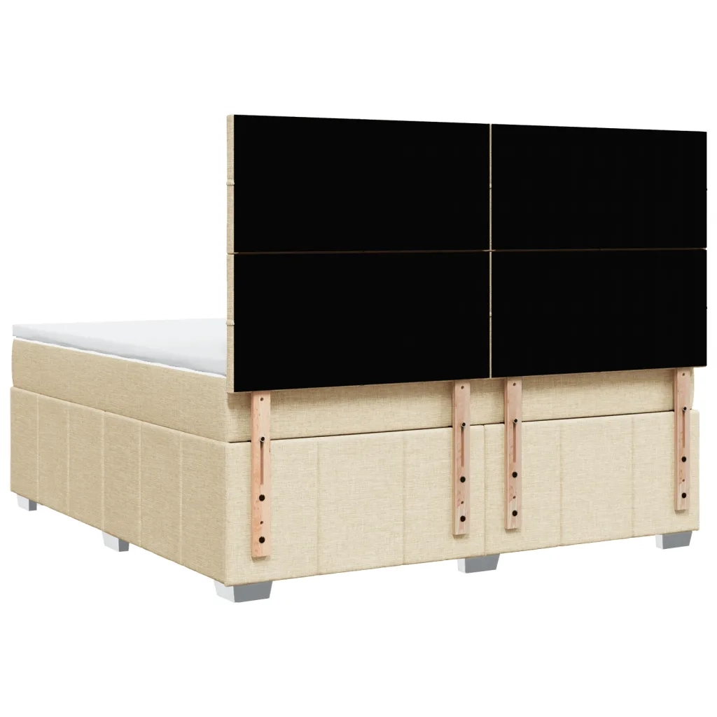 Giroletto a Molle con Materasso Crema 180x200 cm in Tessuto 3291752