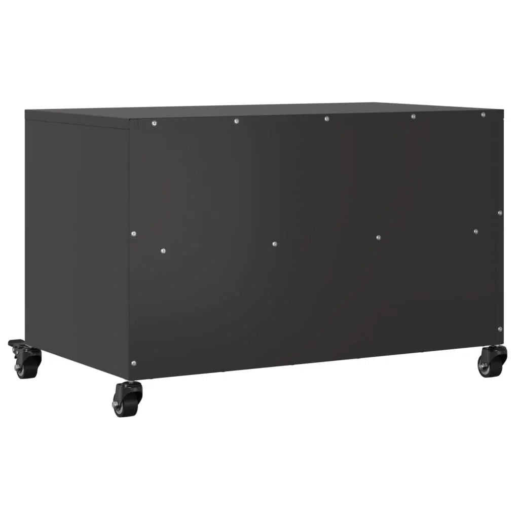 Mobile TV multimediale mensola TV credenza TV adatto per sala da pranzo soggiorno camera da letto 68 x 39 x 43,5 cm acciaio nero 02_0026153