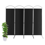 Paravento pieghevole divisorio 221 x 188 cm facile da montare e trasportare stile moderno poliestere nero 20_0021164