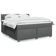 Giroletto a Molle con Materasso Grigio Scuro 180x200 cm Tessuto