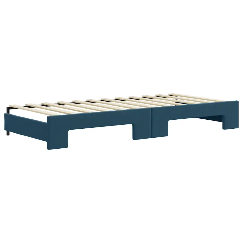 Divano Letto con Letto Estraibile-Sofa Letto-Daybed Blu 90x200 cm in Velluto 442694