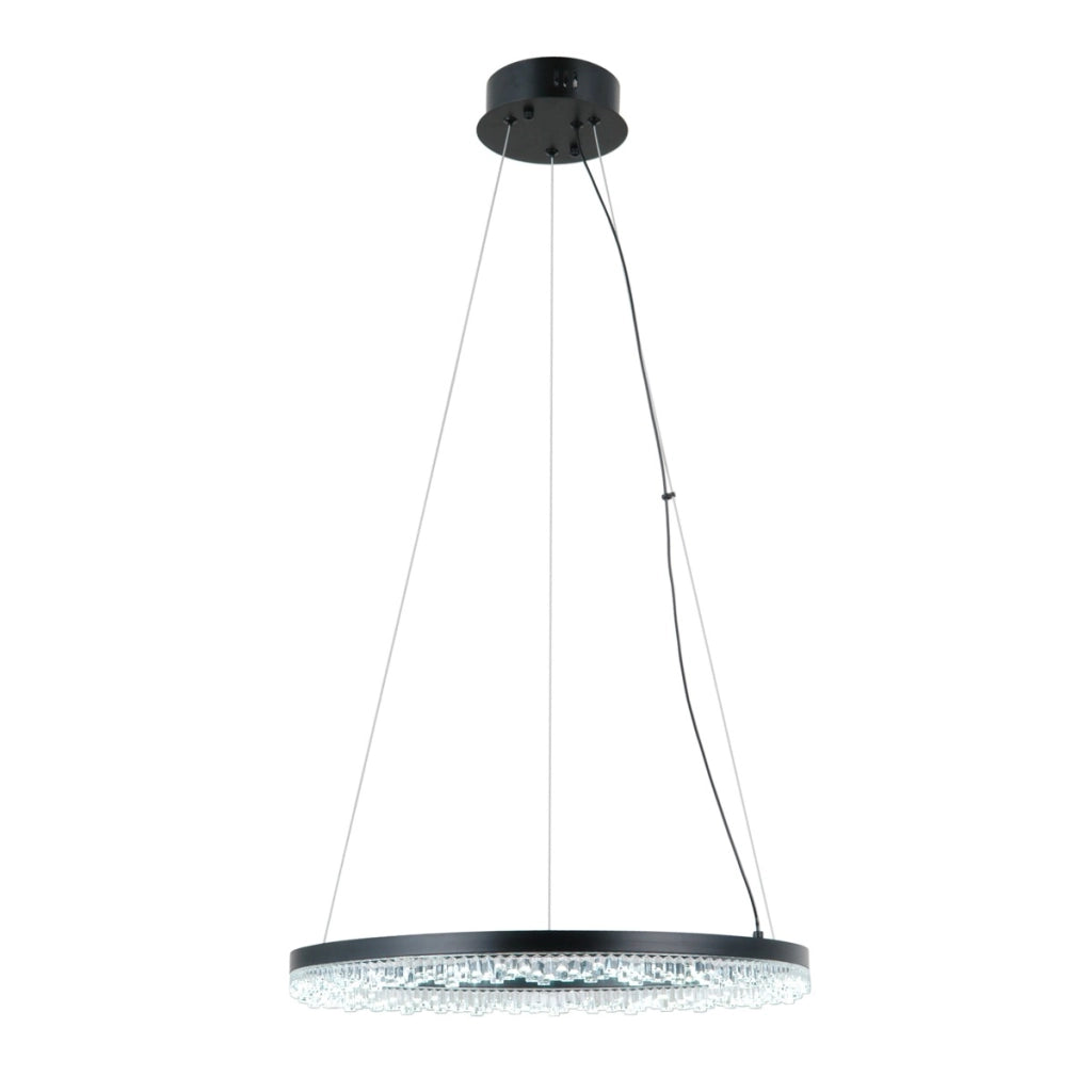 Lampada sospesa LED anello nero 22W Barlo Italux