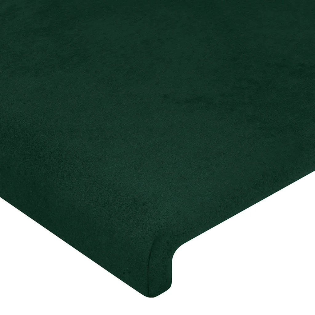 Testiera a LED Verde Scuro 144x5x118/128cm in Velluto 3122195