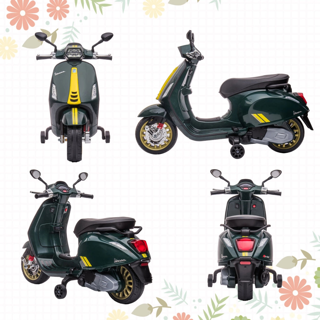 Scooter Vespa Bambini 6V ¨C zephmum ¨C Verde 107x47x73 cm