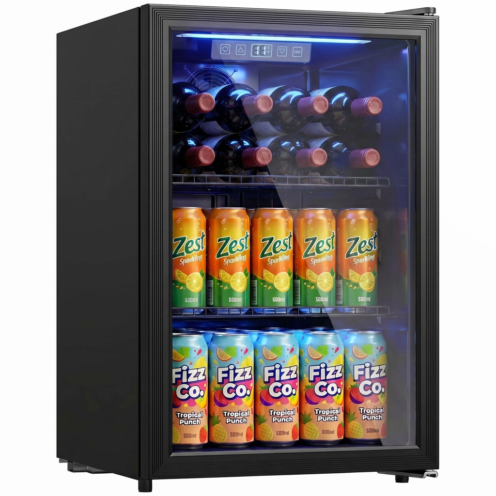 Frigo Bevande 70L 70 Lattine ¨C Zephmum ¨C Nero Porta Vetro Temperato