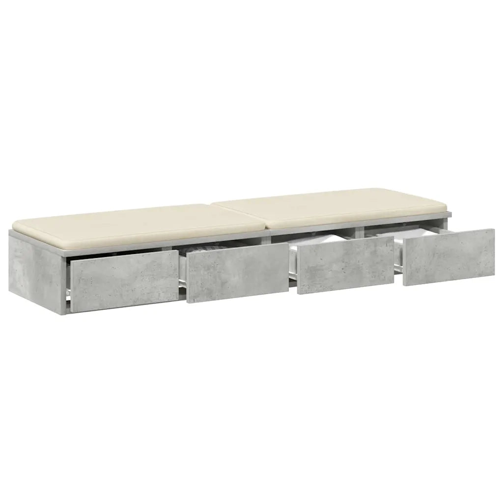 Cassetti per letto Grigio cemento 120 x 36,5 x 16,5 cm 866942