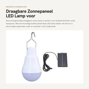 Lampada Solare Energeticamente Sostenibile - Lampada da Campeggio - Pannello Solare - LED - Batteria 500 mAh - Illuminazione Esterna