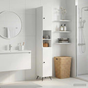 Armadio da Bagno con Ripiano Aperto BREDA Bianco 897475