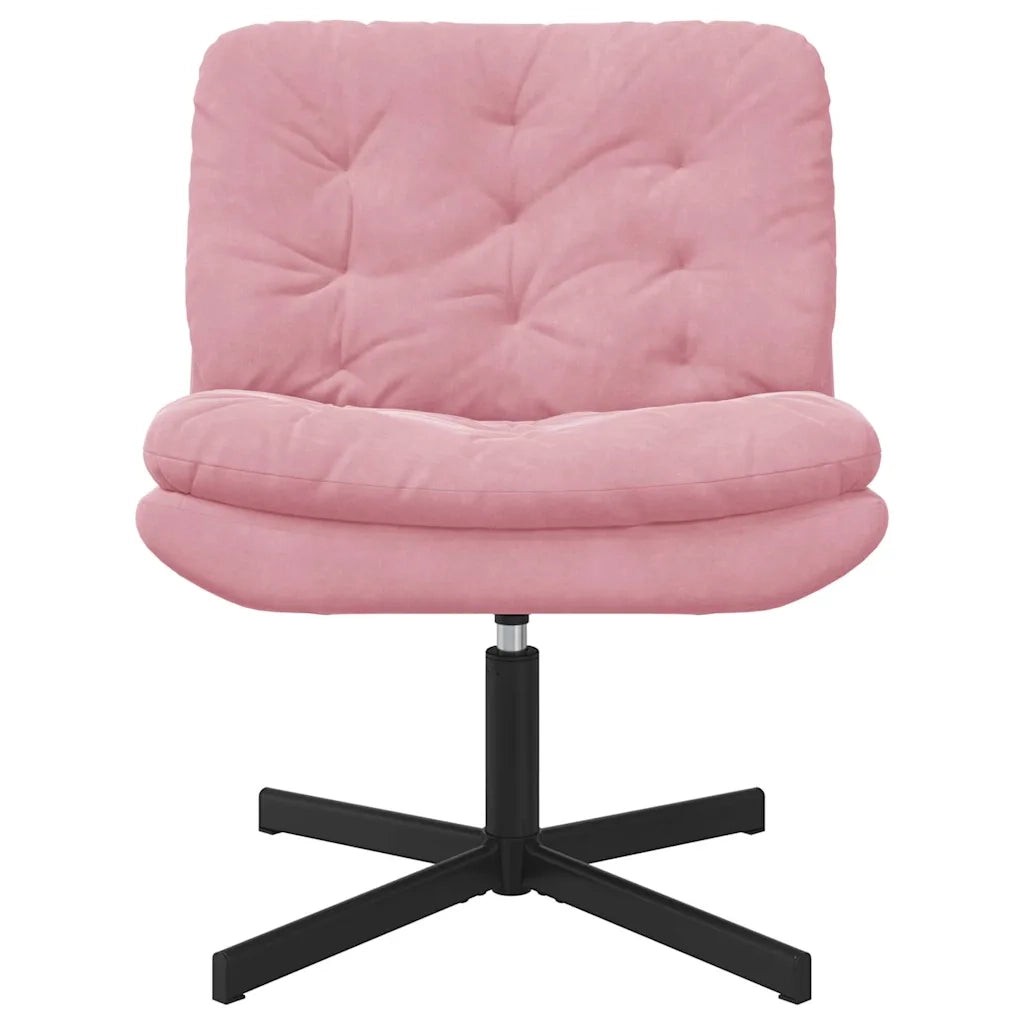 vidaXL Poltrona Relax con Base Girevole Rosa 63 x 75 x 76 cm Velluto