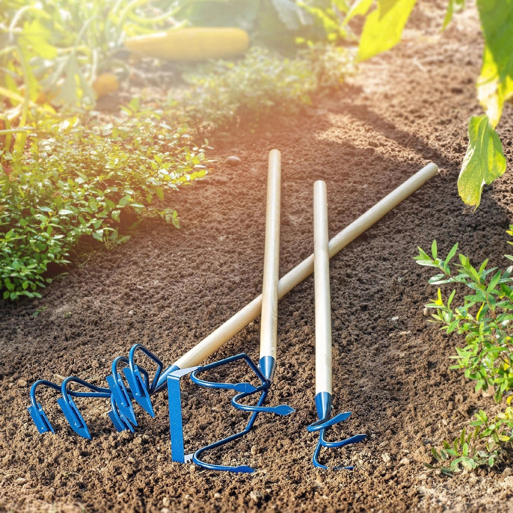 KADAX Coltivatore manuale per terreno, allentatore per giardino, 170 cm, artigli robusti