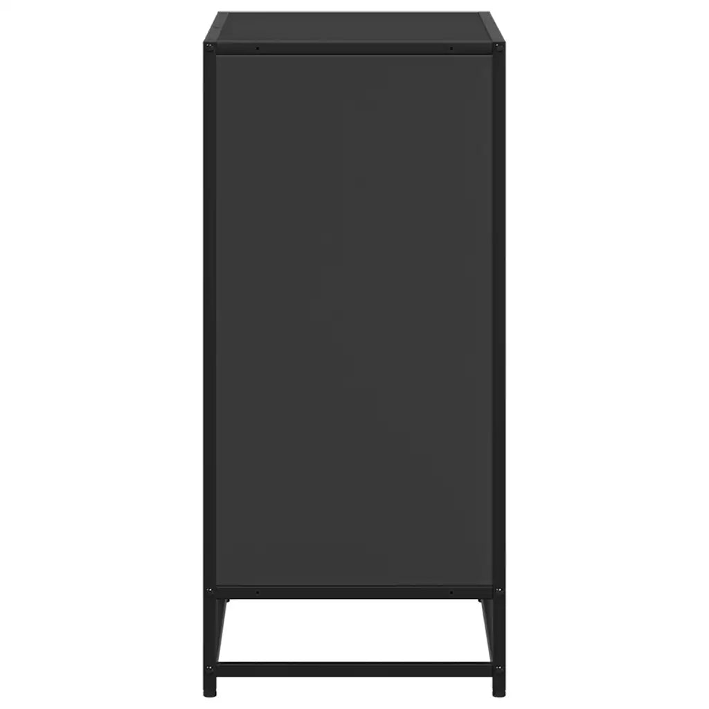 Libreria-Scaffale per Libri-Mobile di Stoccaggio Nera 60x35x76 cm in Legno Multistrato