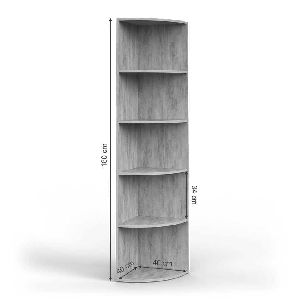 Vicco Scaffale angolare Calcestruzzo 40 x 180 cm