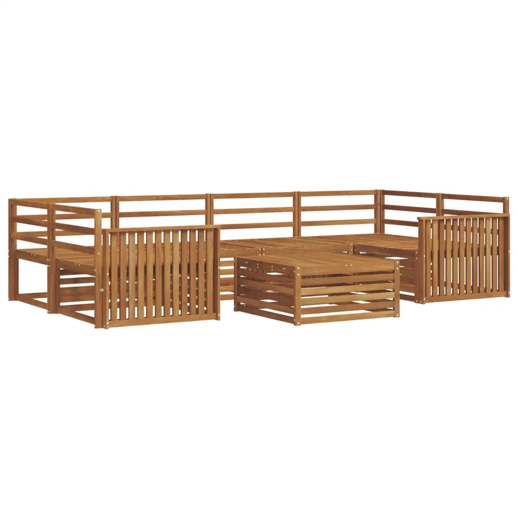 Set di divani da esterno 7 pcs Naturale