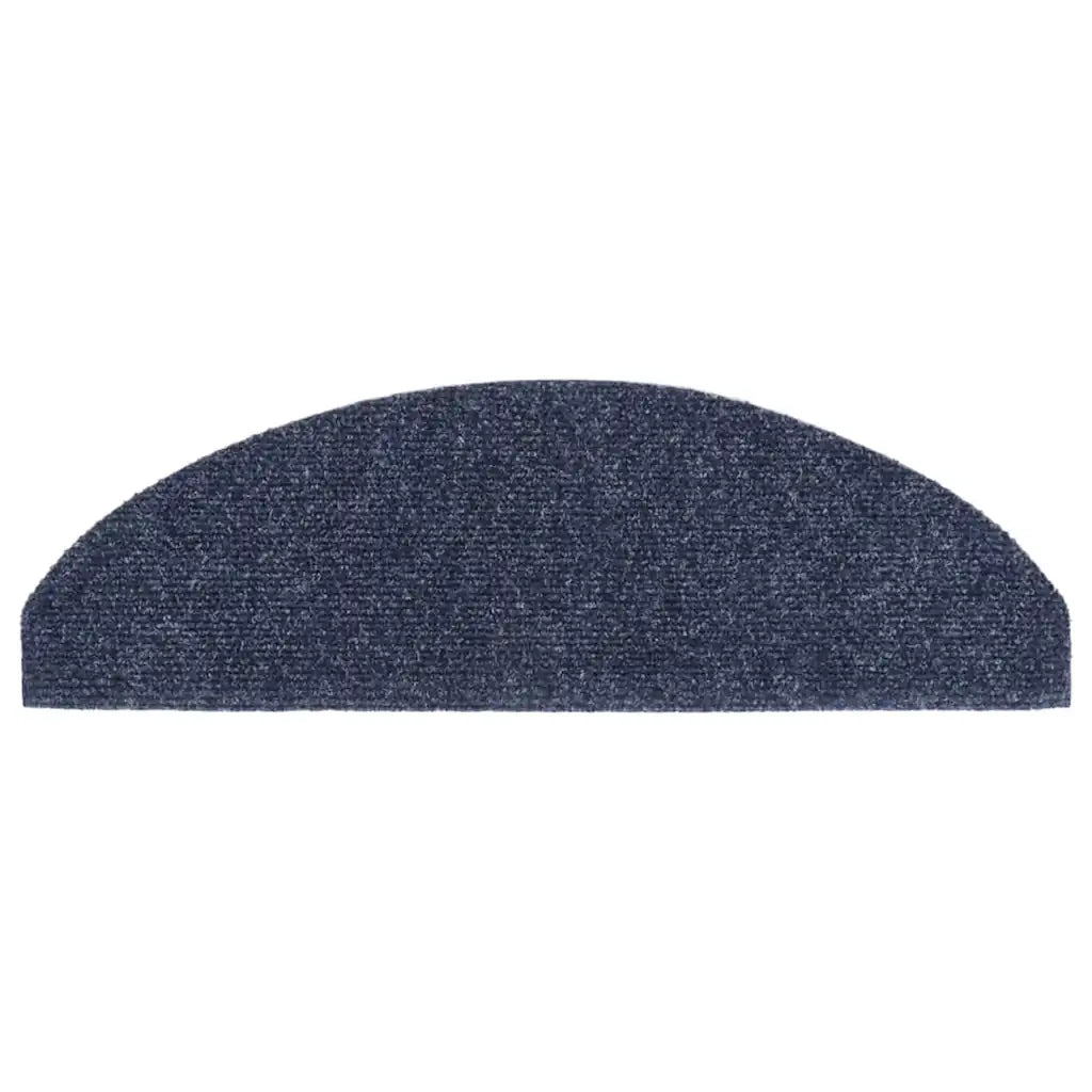 Tappetini per scale autoadesivi 15 pz 65x21x4 cm blu semicircolari grandi 132701
