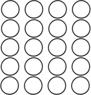 O-ring 50 mm - Gomma Nitrile - Aria 20 - Resistente allo Sfregamento - Adatto per l'Impianto Idraulico - Gomma di Aria