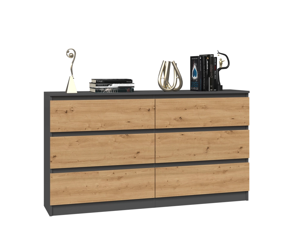Cassettiera MALWA M6/140 antracite artisan per camera e soggiorno