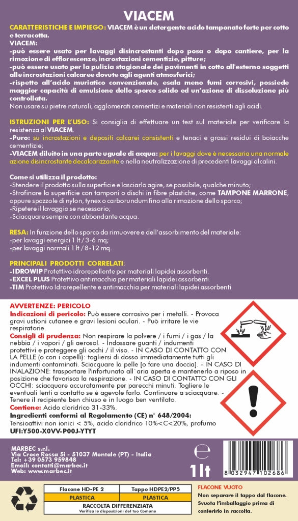 Acido tamponato VIACEM   1LTx6Pz