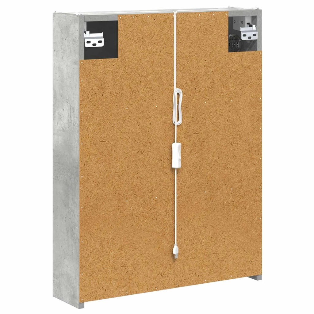 Mobiletto per specchio da bagno Grigio cemento