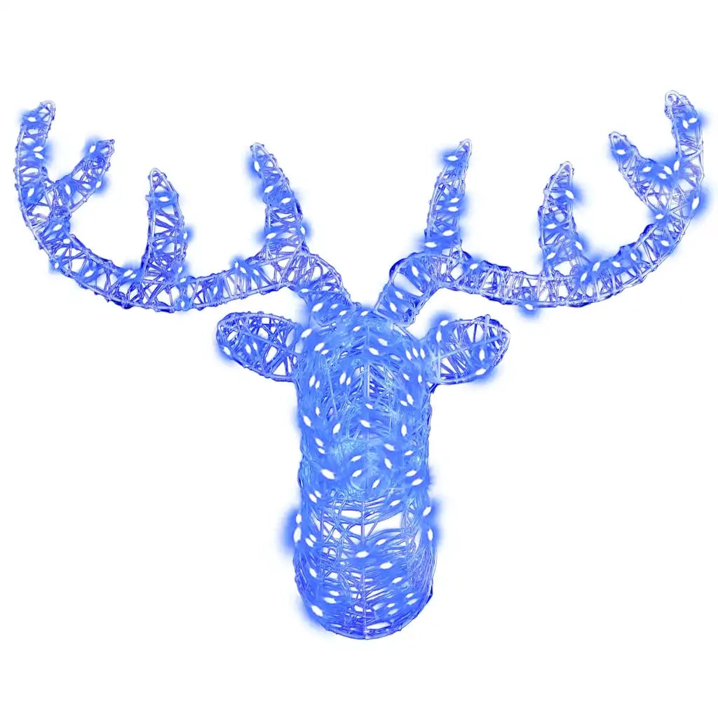 Testa di Renna con 140 LED Blu 68 x 36,5 x 62,5 cm Acrilico CFW6705049