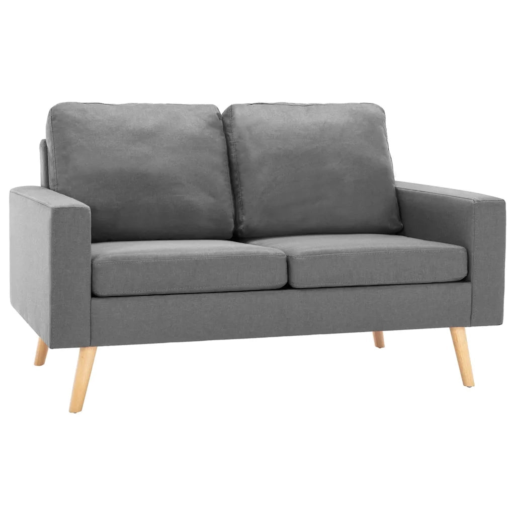 Divano | Divano da soggiorno | Sofa a 2 Posti Grigio Chiaro in Tessuto