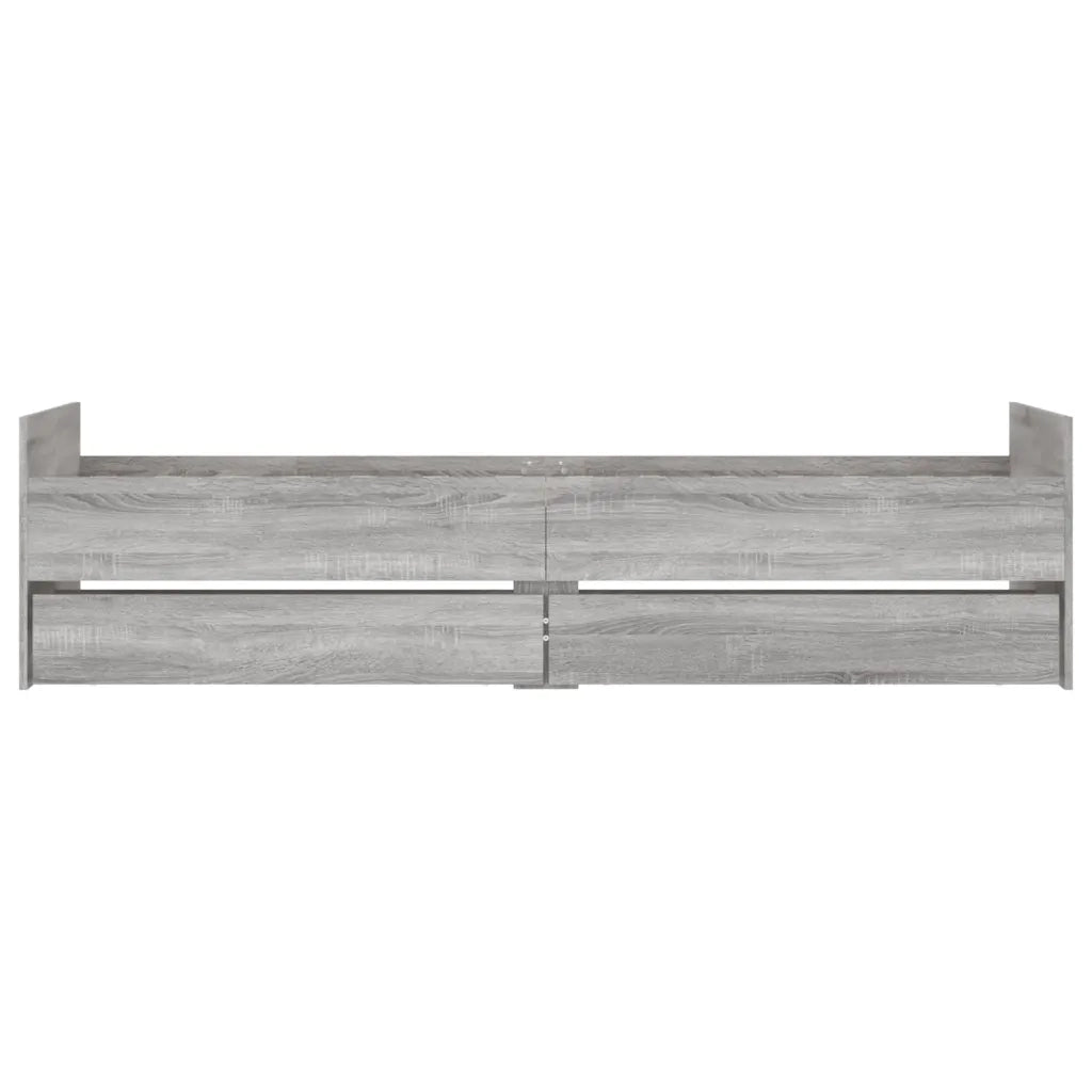 Giroletto con Cassetti-Struttura Letto con contenitore Grigio Sonoma 75x190 cm Small Single
