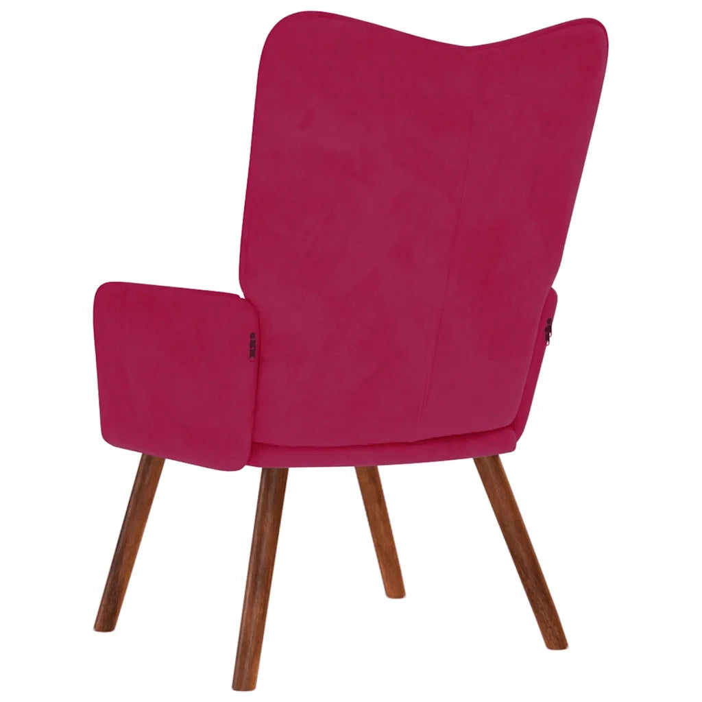 Sedia Relax Rosso Vino in Velluto 4016815