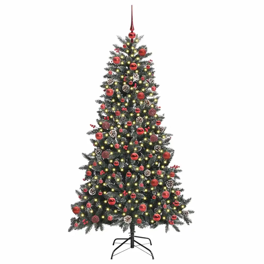 Albero di Natale Artificiale-Albero Natalizio con 300 LED Verde 180 cm 477543