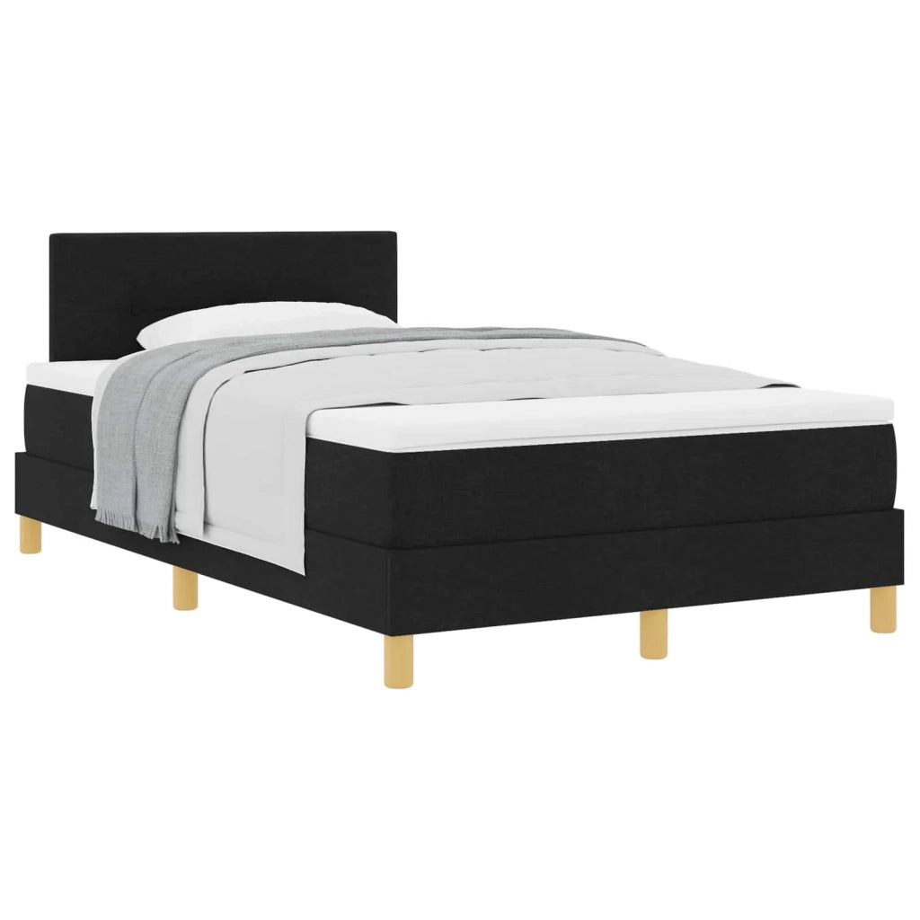 Letto a molle con cuscino Nero 120 x 200 cm Tessuto 3338911