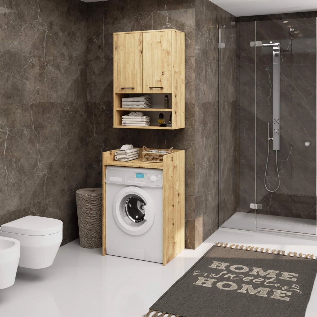 Mobile bagno sospeso AKORD FIN H934 W64 Quercia Artisan 2 ante 64x94x30 cm