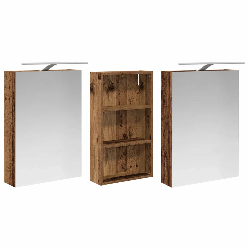 Set di Armadi da Bagno 3 pz 140 x 14,5 x 70 cm 3403790