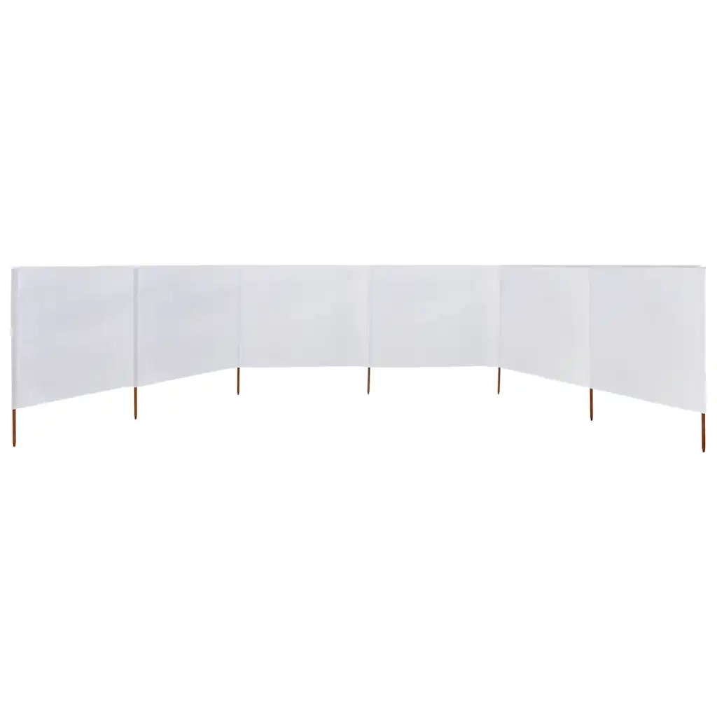 Paravento a 6 Pannelli in Tessuto 800x80cm Bianco CFW8591404