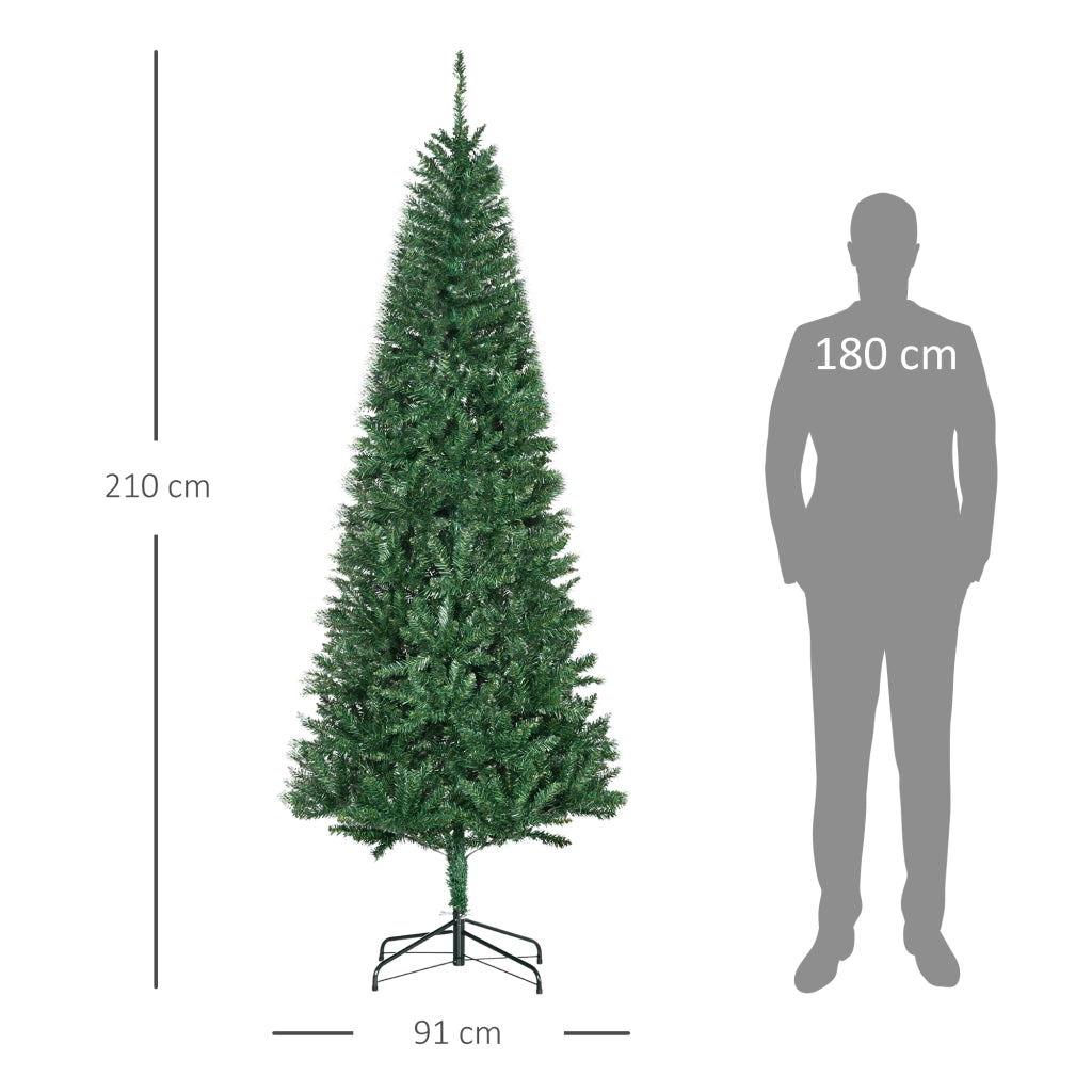 Albero di Natale Artificiale ¨C zephmum ¨C Verde, 210 cm, Nordmann, 865 Rami