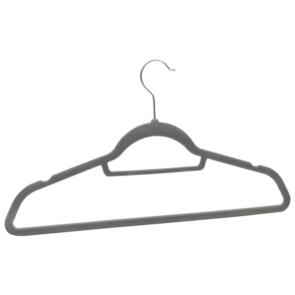 Set Appendiabiti 100 pz Antiscivolo Grigio in Velluto CFW9067526