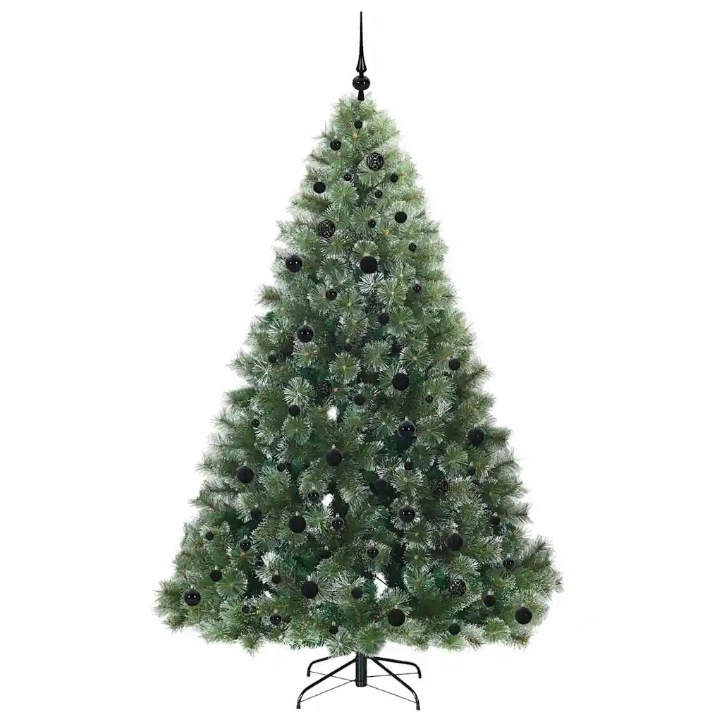Albero di Natale artificiale con 300 LED Verde 210 cm PE e PVC