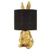 Lampada da Tavolo Coniglio 1, Nero, Poliresina, 20x20x43 cm