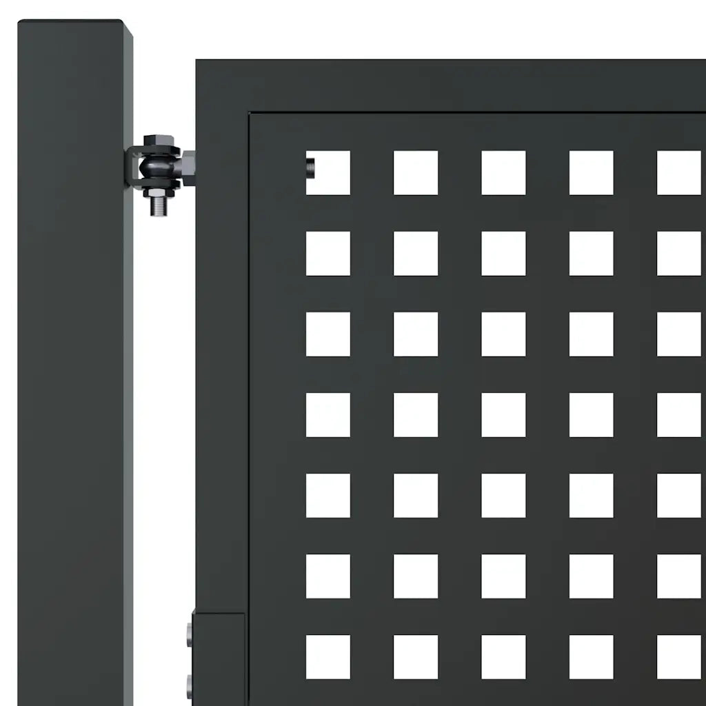 Cancello da Giardino Antracite 100x100 cm in Acciaio 154560