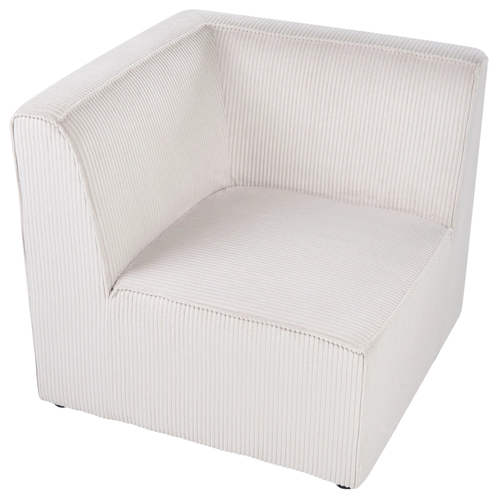 Divano modulare moderno a 3 posti in velluto a coste beige sporco stile classico salotto soggiorno